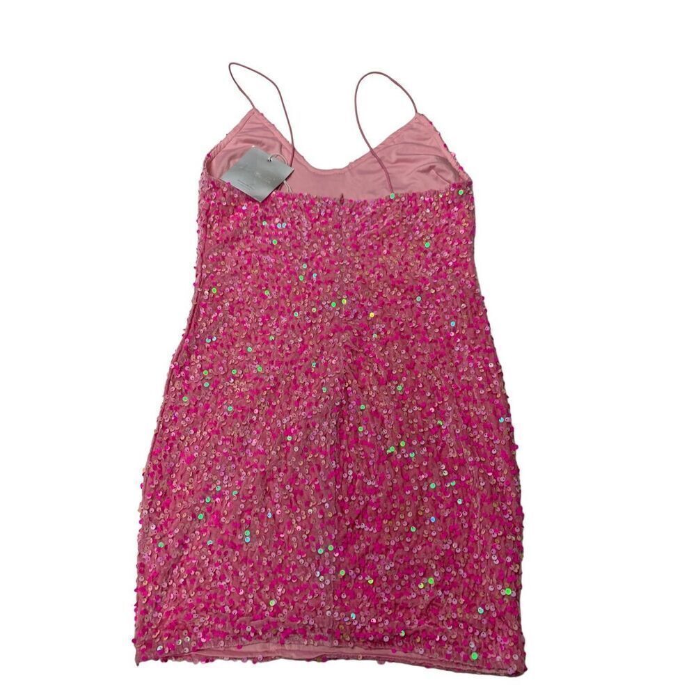 Bubblegum Pink Sequin Dress - Picture 3 of 7